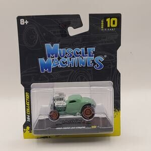 Maisto Muscle Machines 1933 FORD 3W COUPE Hot Rod W/Stand ~ 1:64 Collection NIP